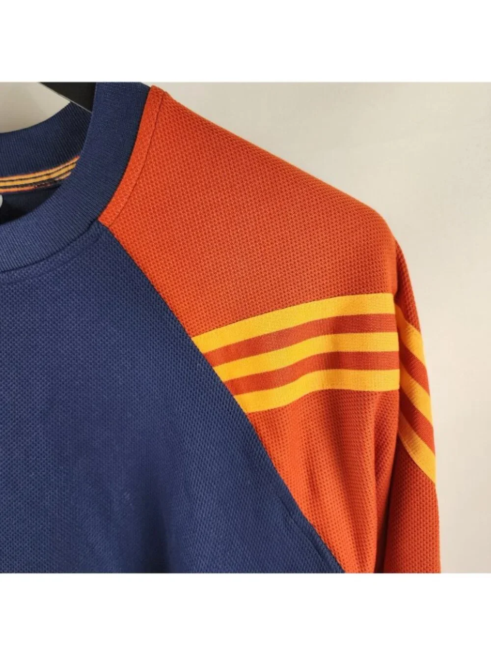 adidas Vintage Spain National Team Training Mens Top L Navy Red Jersey 3 Stripes